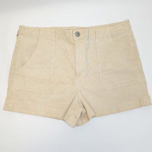 American Eagle Super Stretch Tan Corduroy Denim Shorts Size Women's 18